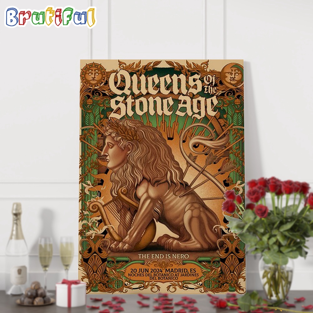 Queens Of The Stone Age June 20 2024 Madrid ES Wall Art Poster Canvas