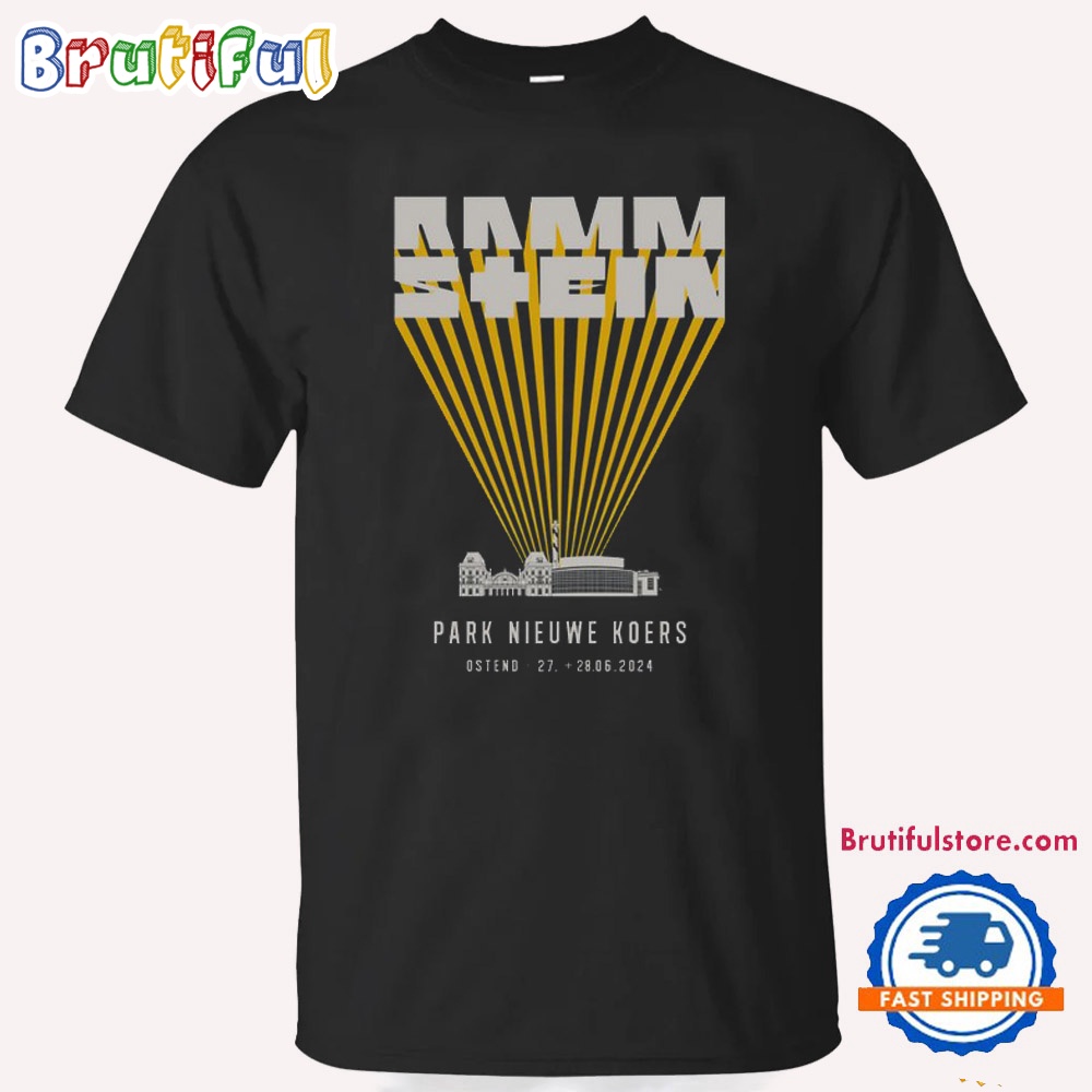 Rammstein Europe Stadium Tour Park Nieuwe Koers Ostend June 27 28 2024 Event T Shirt