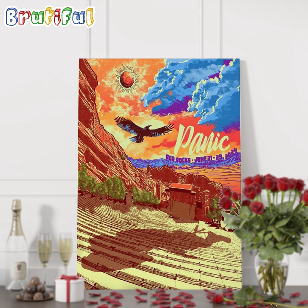 Red Rocks June 21 23 2024 Morrison Colorado Wall Art Poster Canvas