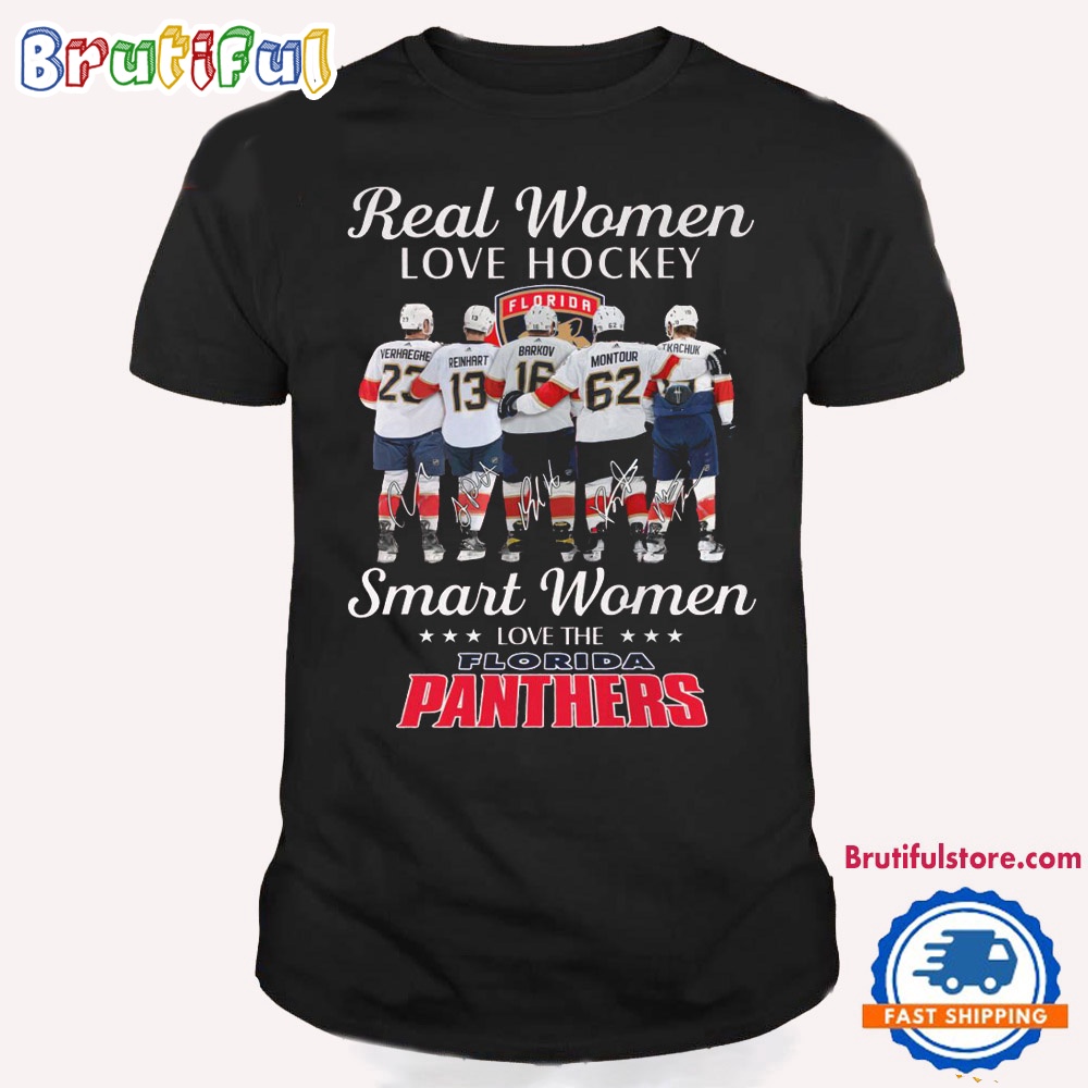 Smart Women Love Hockey The Florida Panthers Signature T Shirt