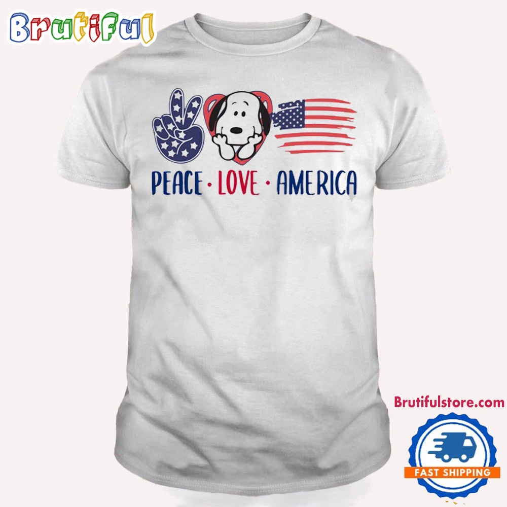 snoopy peace and love t shirt