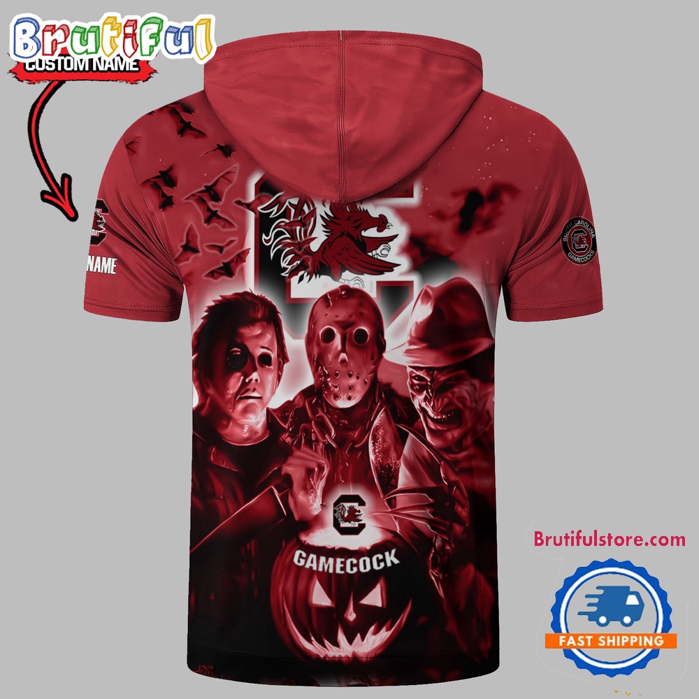 South Carolina Gamecocks Horror Characters Essential Halloween Sleeveless Hoodie 2