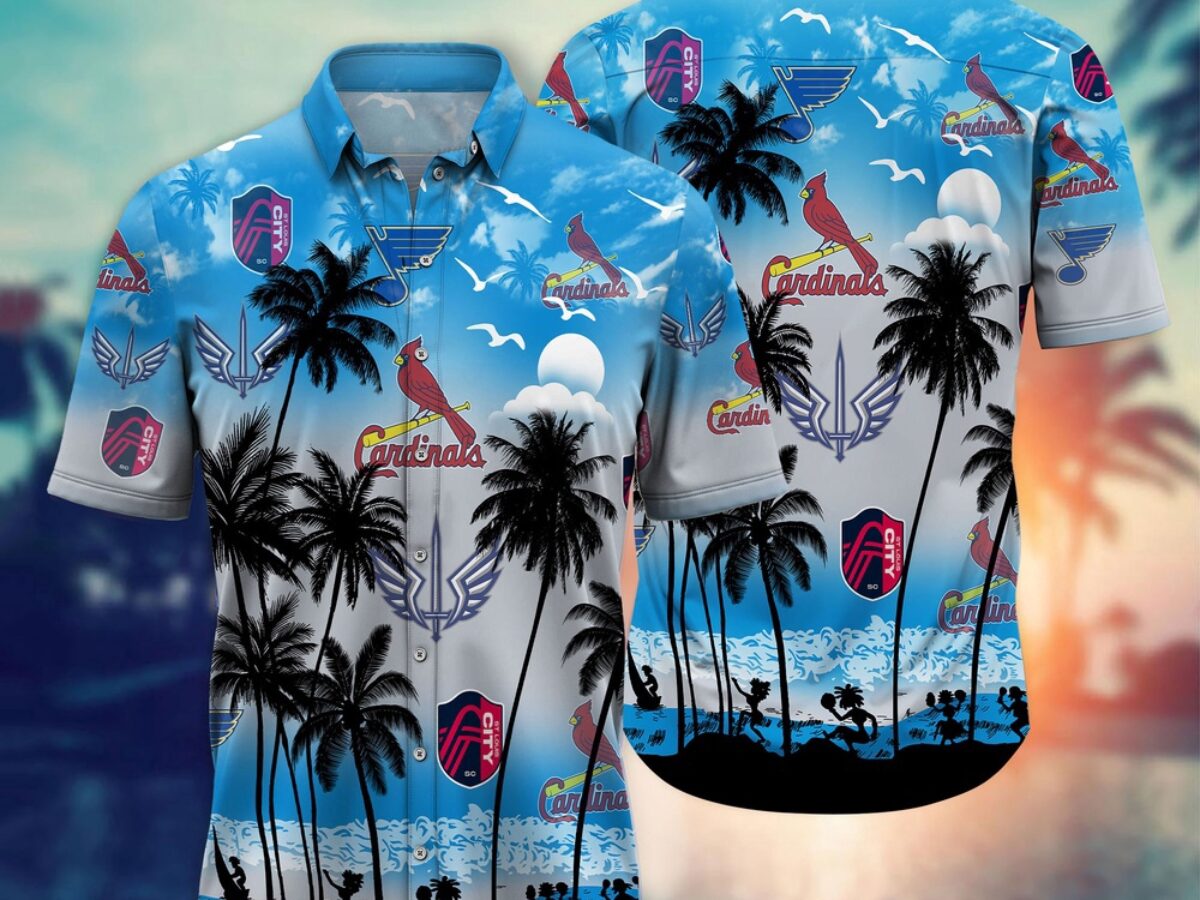 ドレスヒッピー　PALM TREE HAWAIIAN SHIRT 試着のみ St.louis Sports Palm Tree 2024 Hawaiian Shirt