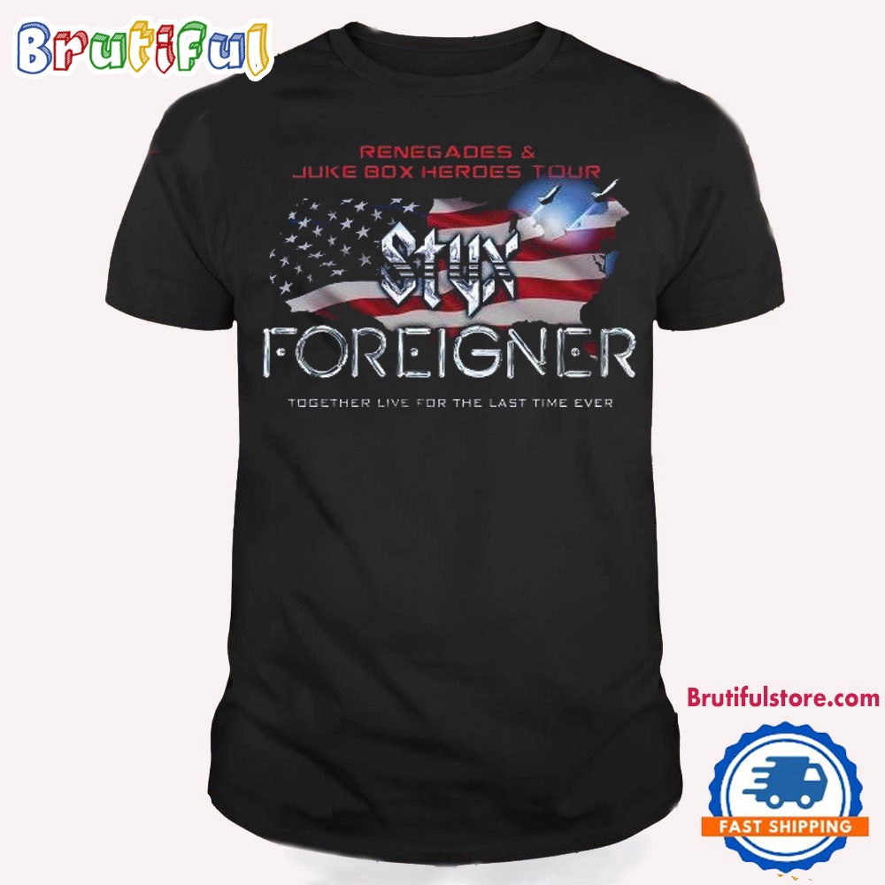 Styx And Foreigner Summer 2024 Tour T Shirt 1