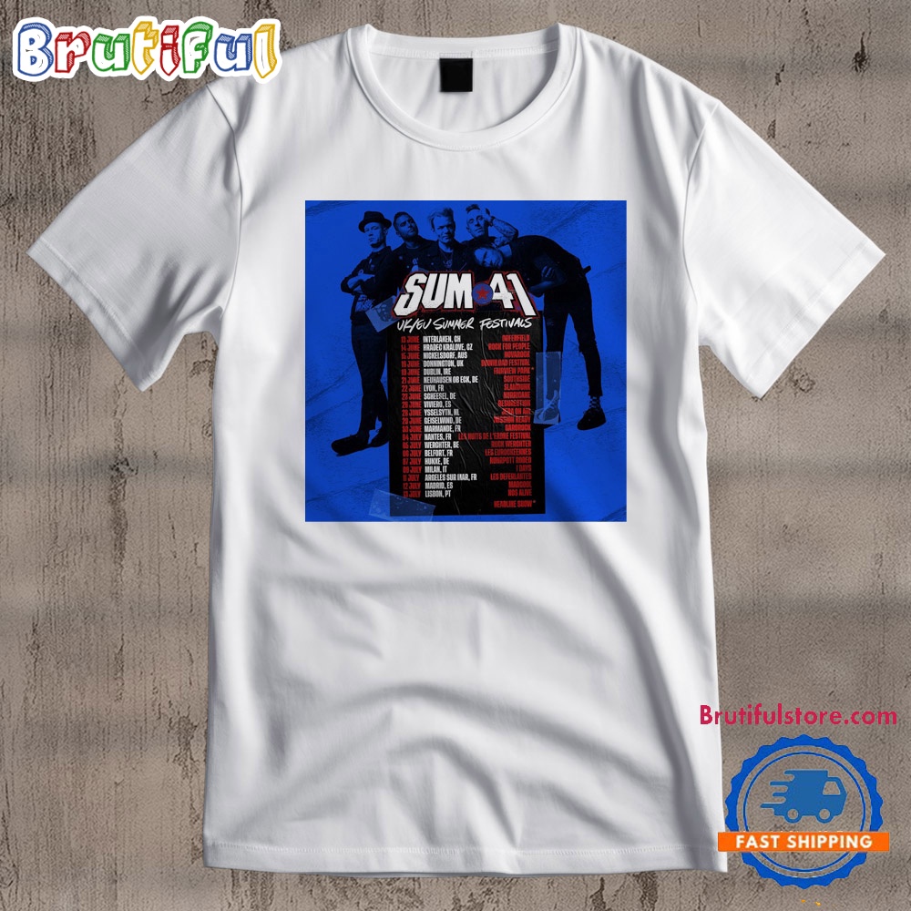 Sum 41 Rock Band UK EU Summer Festivals 2024 T Shirt