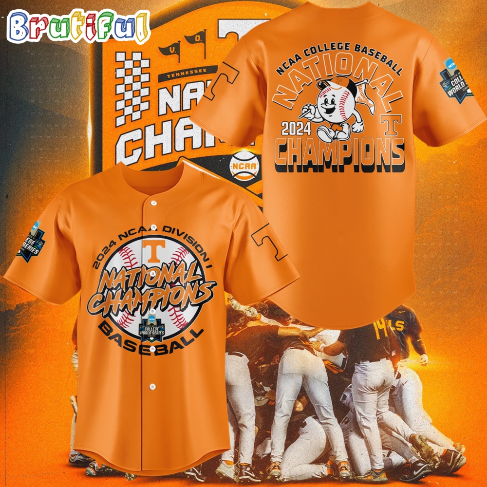 Tennessee Volunteers 2024 NCAA Men's Baseball College World Series Champions Division I Jersey