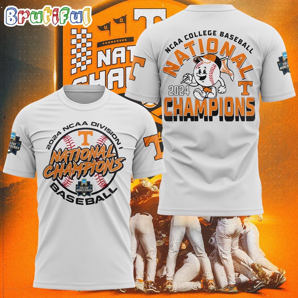 Tennessee Volunteers 2024 NCAA Men's Baseball College World Series Champions Division I T Shirt