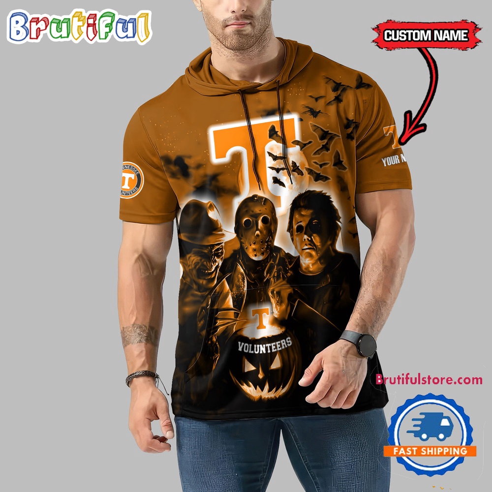 Tennessee Volunteers Horror Characters Essential Halloween Sleeveless Hoodie 1