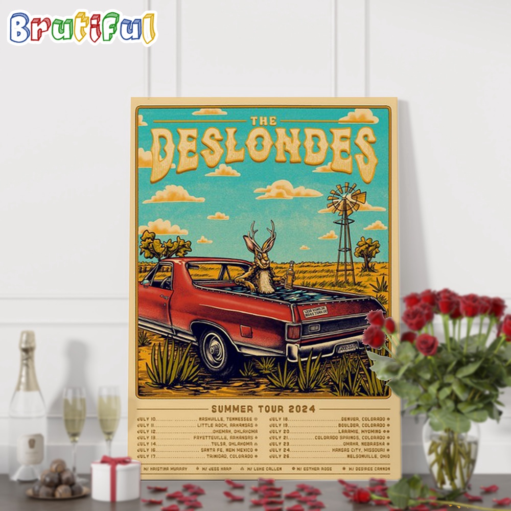 The Deslondes Summer Tour 2024 Schedule Wall Art Poster Casnvas