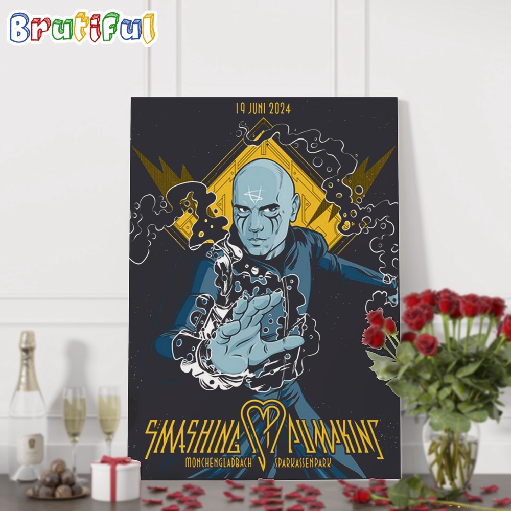 The Smashing Pumpkins June 19 2024 Monchengladbach Sparkassen Park Wall Art Poster Canvas