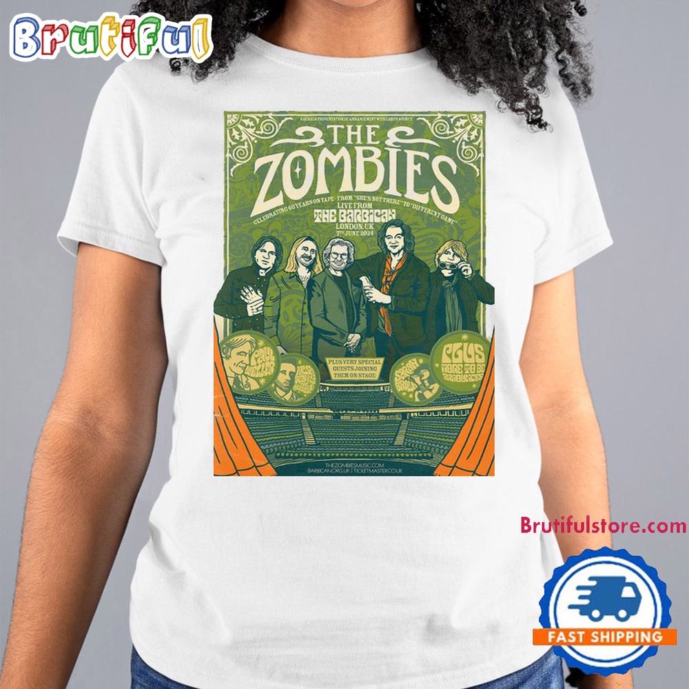 The Zombies June 7 2024 The Barbican London UK T Shirt 2