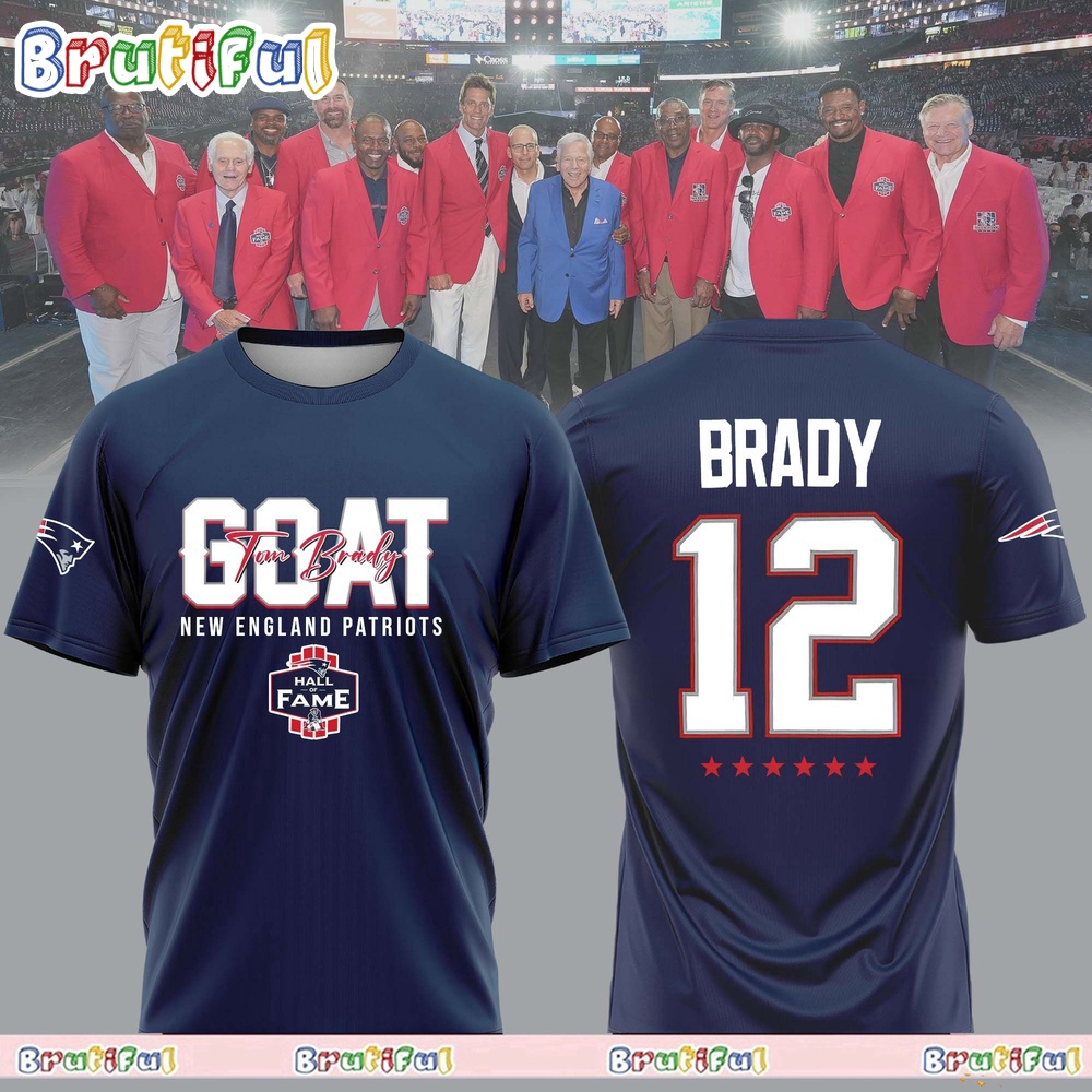 Tom Barady New England Patriots Thank You Goat Hall Of Fame 2024 T Shirt