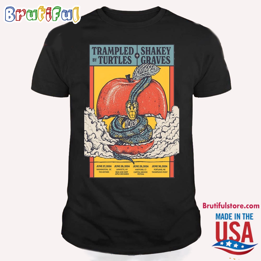 Trampled By Turtles And Shakey Graves June 27 30 2024 Northeast Tour T Shirt