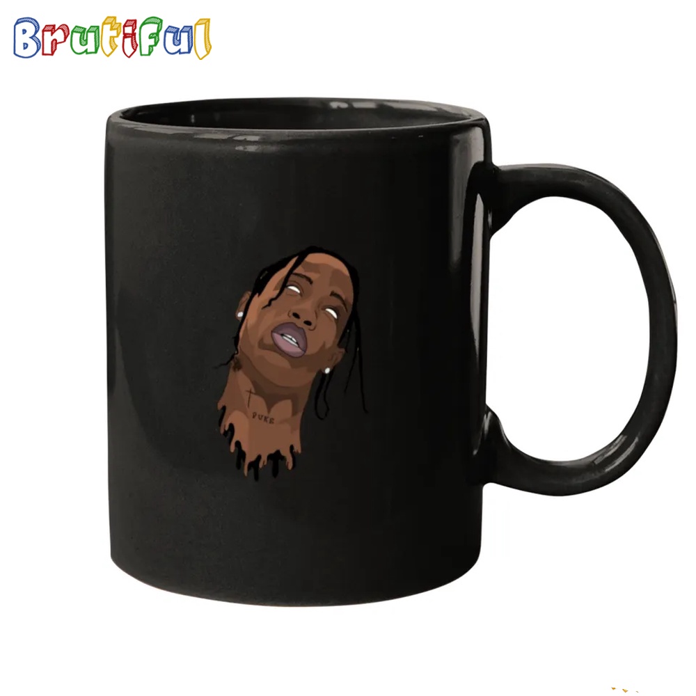 Travis Scot T Face Streetwear Funny Mugs Travis Scott Mug