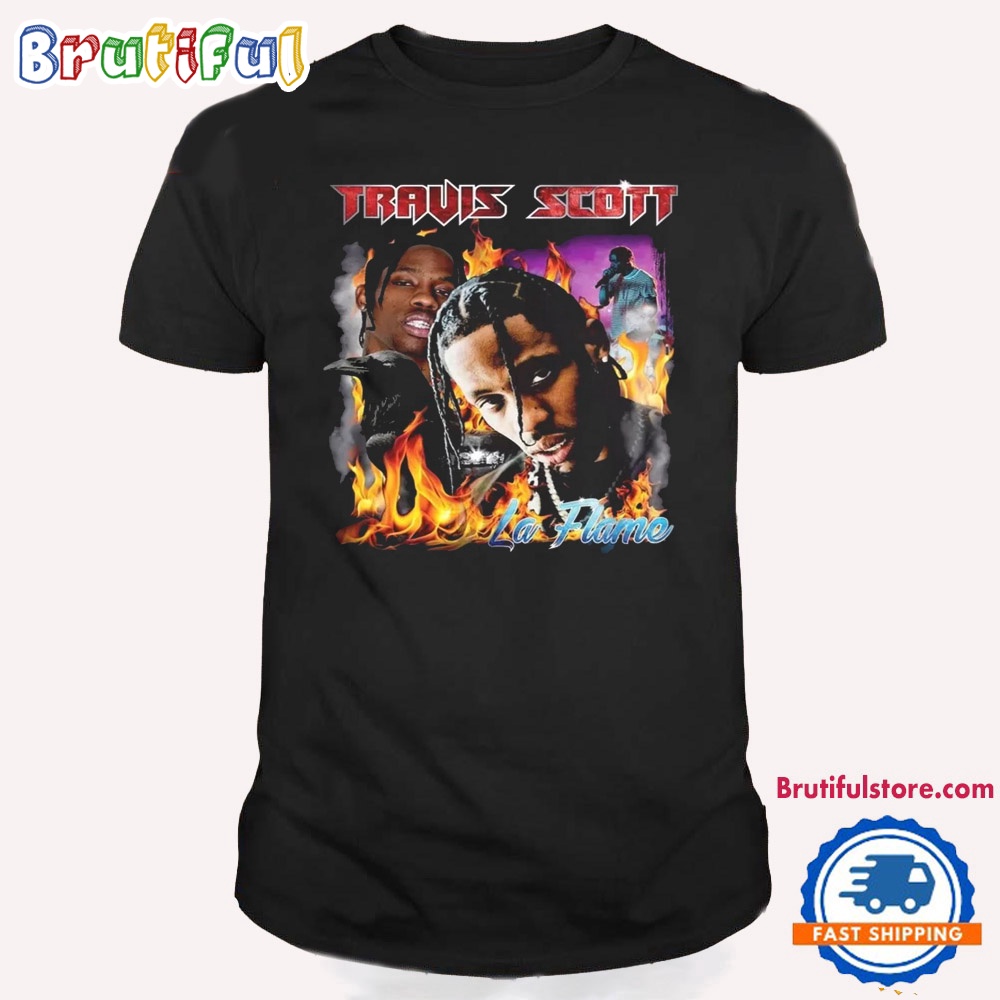 Travis Scott 90s Rap La Flame T Shirt Travis Scott T Shirt