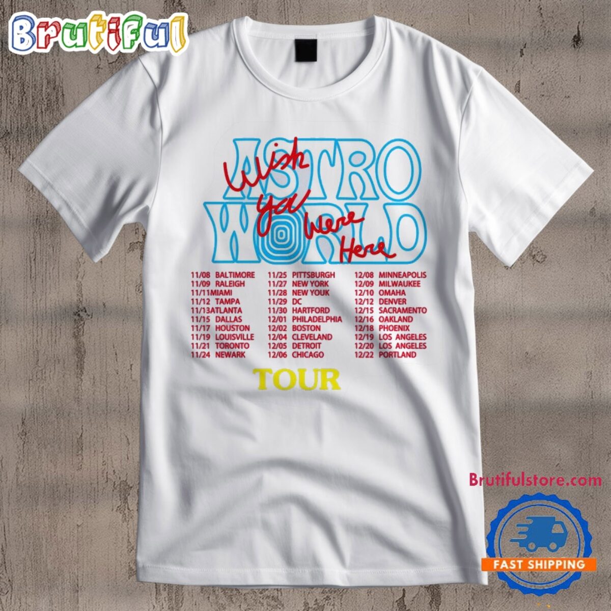 Travis Scott Graphic Shirt, Astroworld Tour T-Shirt, Travis Scott 