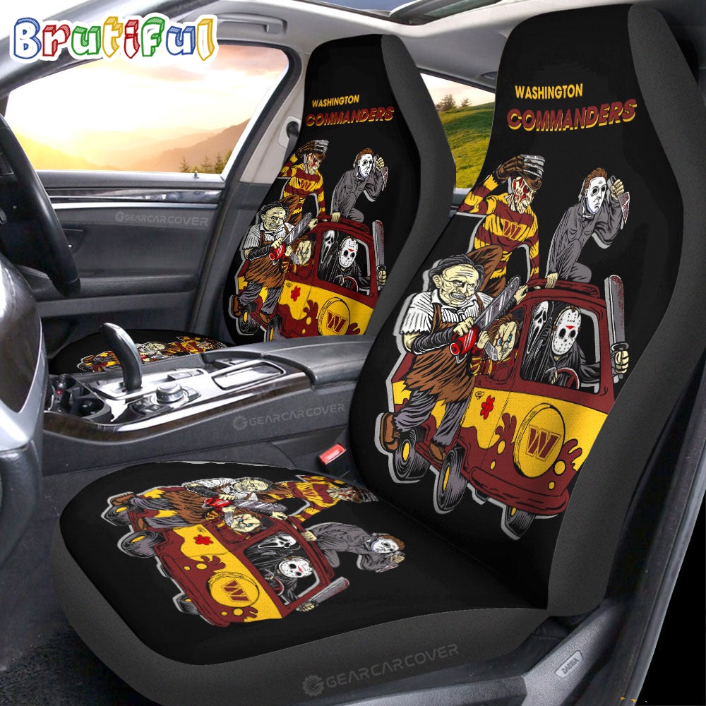 Washington Commanders Horror Characters Essential Halloween Car Seat Covers