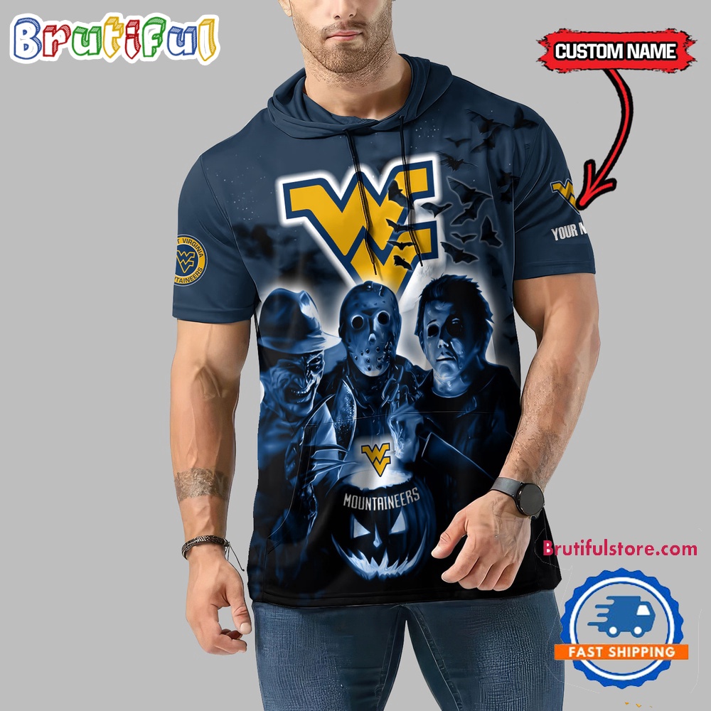 West Virginia Mountaineers Horror Characters Essential Halloween Sleeveless Hoodie 1