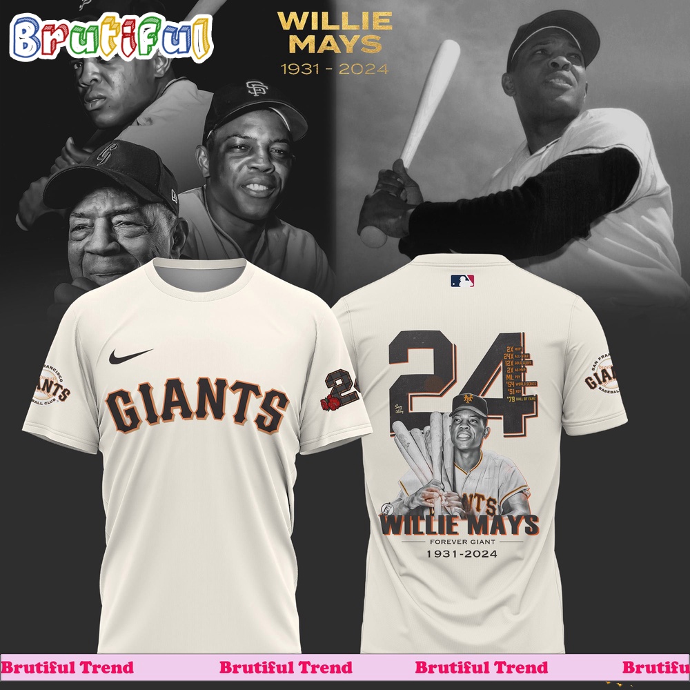 Willie Mays San Francisco Giants 1931 2024 T Shirt