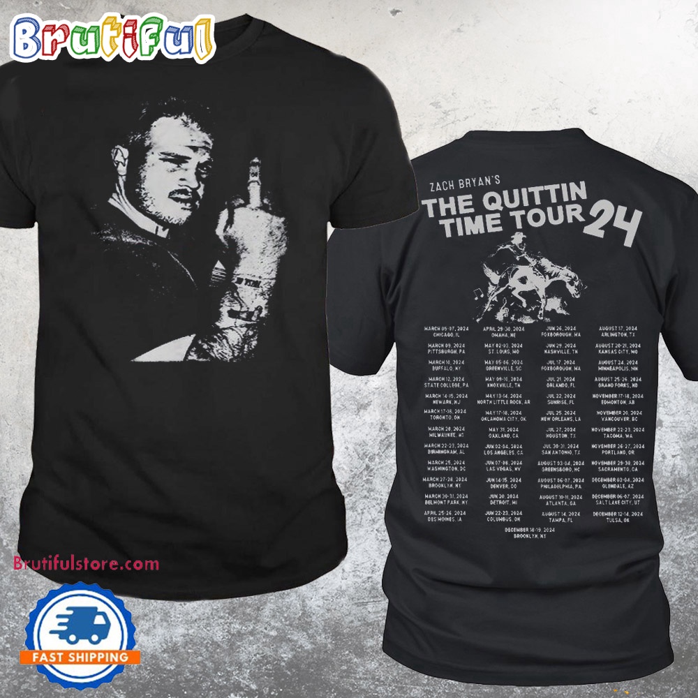 Zach Fan Tees Country Music Bryan Shirt The Quittin Time Tour Zach Bryan T Shirt