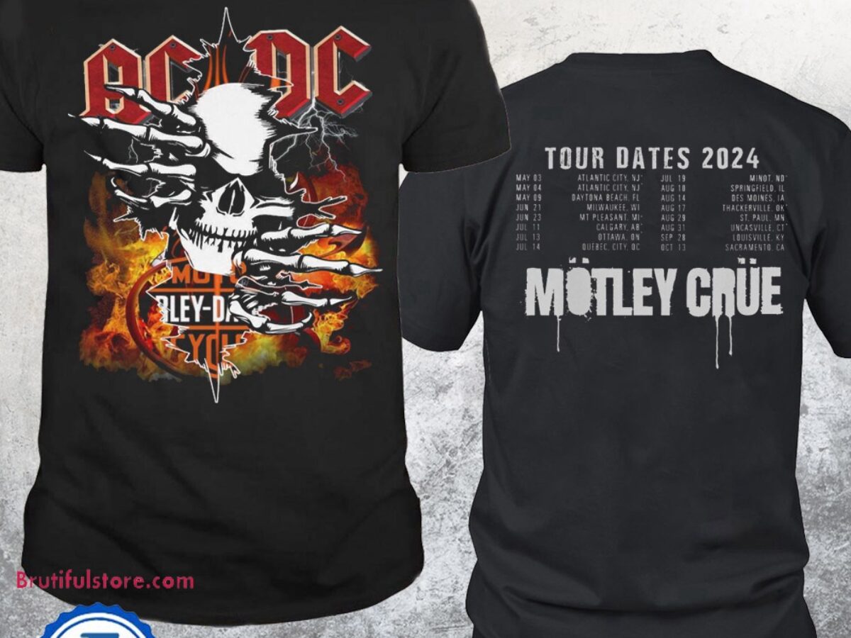 【レア】MOTLEY CRUE 2024アメリカツアーTシャツ【Мサイズ】 ACDC-Music-Band-Motley-Crue-
