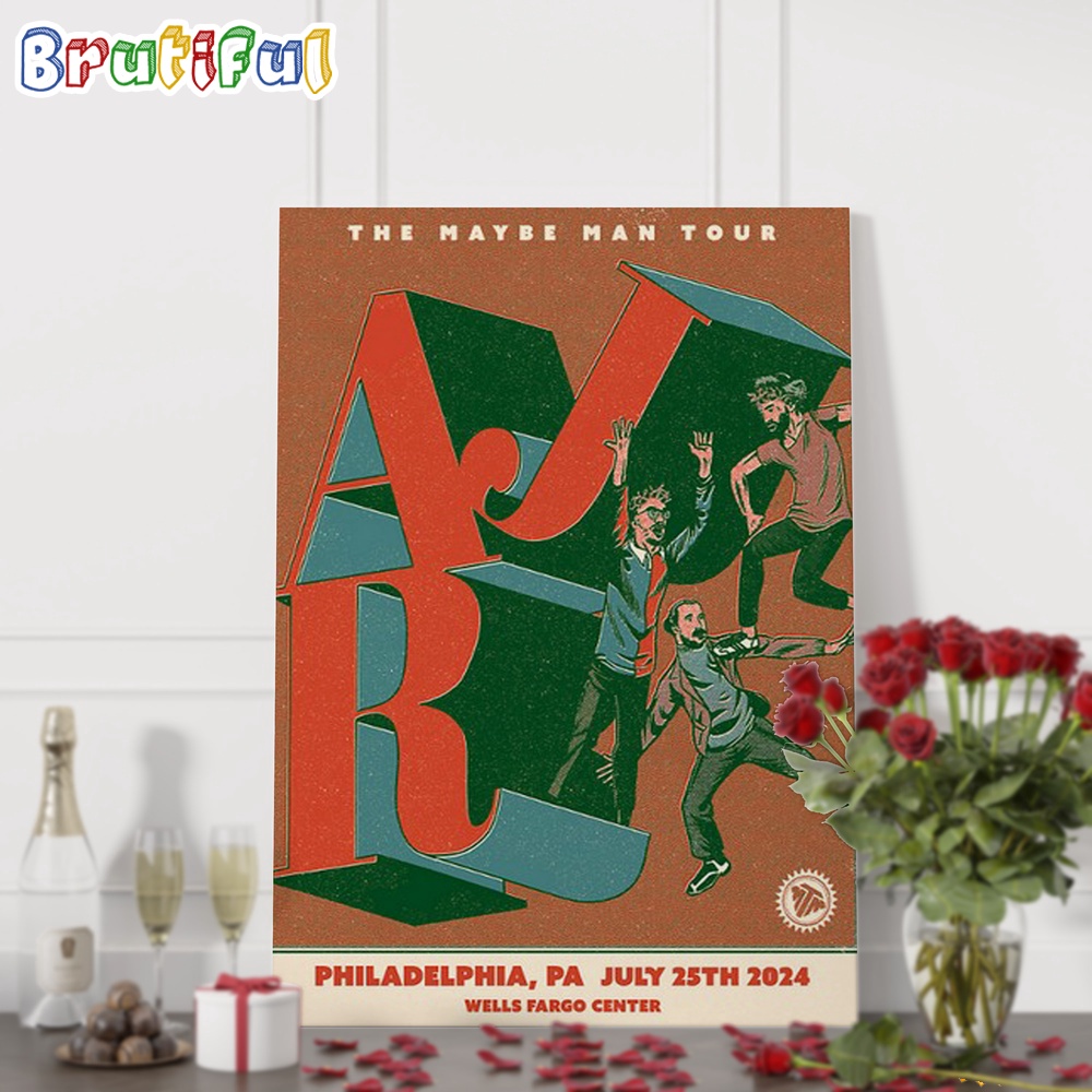 AJR Brothers Band Wells Fargo Center Philadelphia PA July 25 2024 Wall Art Poster Canvas