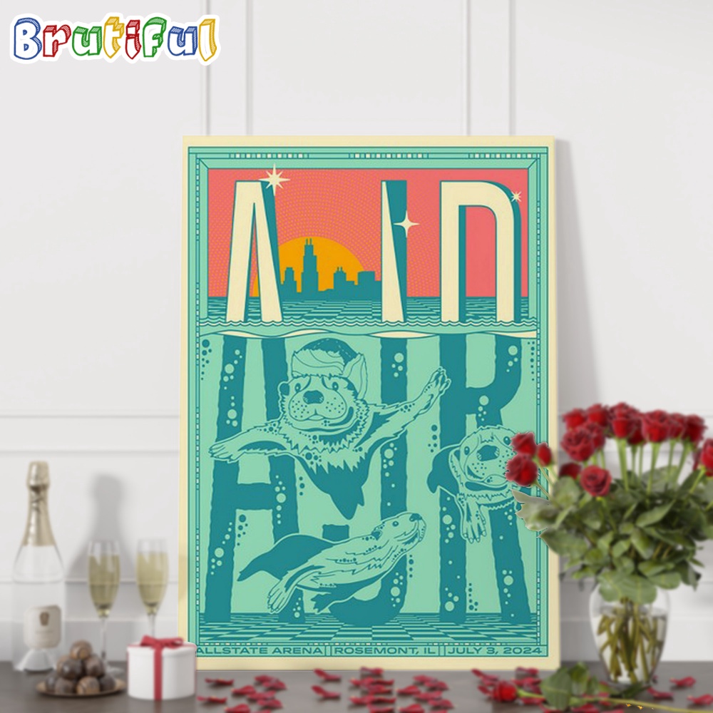 AJR Brothers July 3 2024 Allstate Arena Rosemont IL Wall Art Poster Canvas