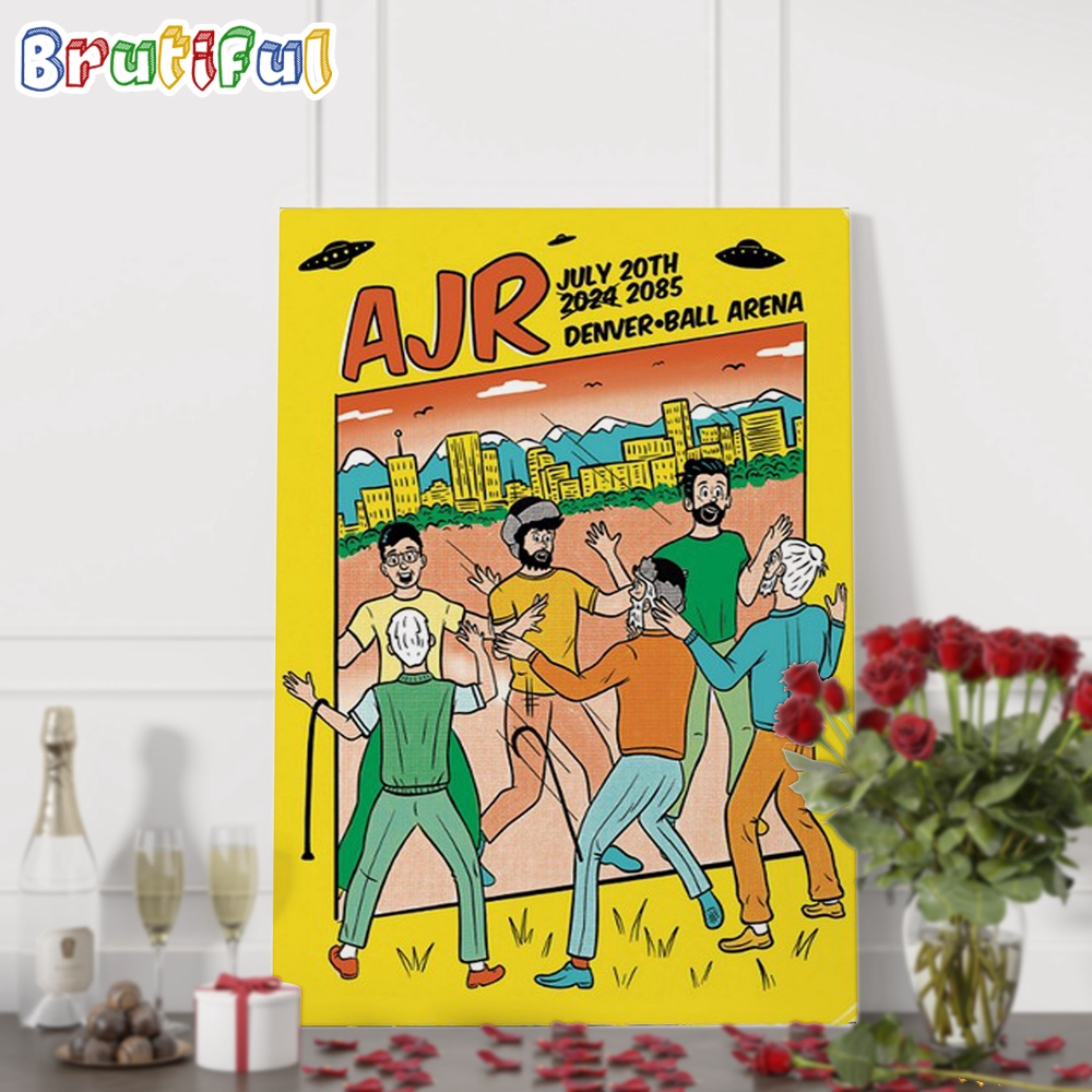 AJR July 20 2024 Ball Arena in Denver CO Wall Art Poster Canvas