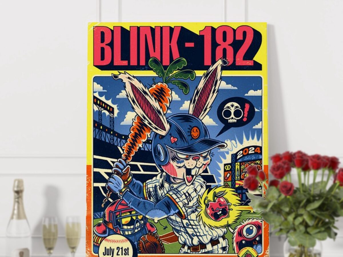 額装済/VISIONAIRE DECADES PUNK/アートポスター Blink-182-July-21-2024-Citi-