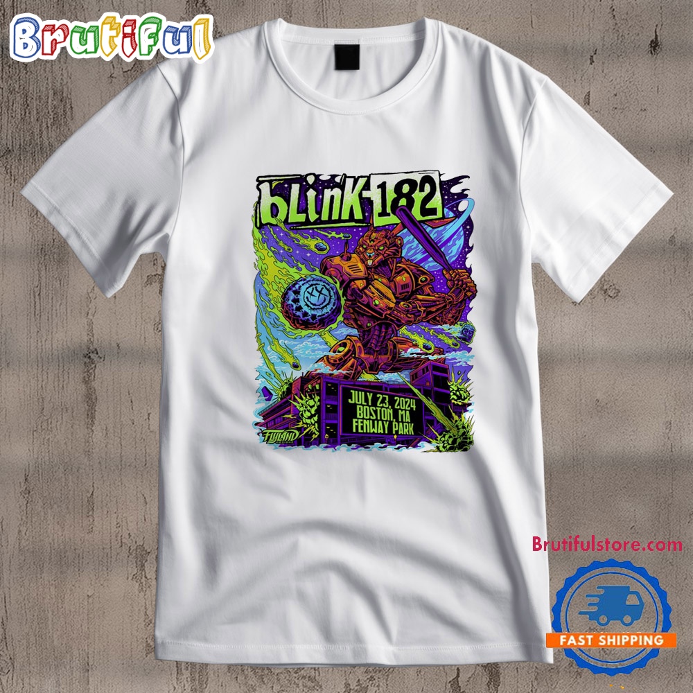 Blink 182 July 23 2024 Fenway Park Boston MA Tour T Shirt