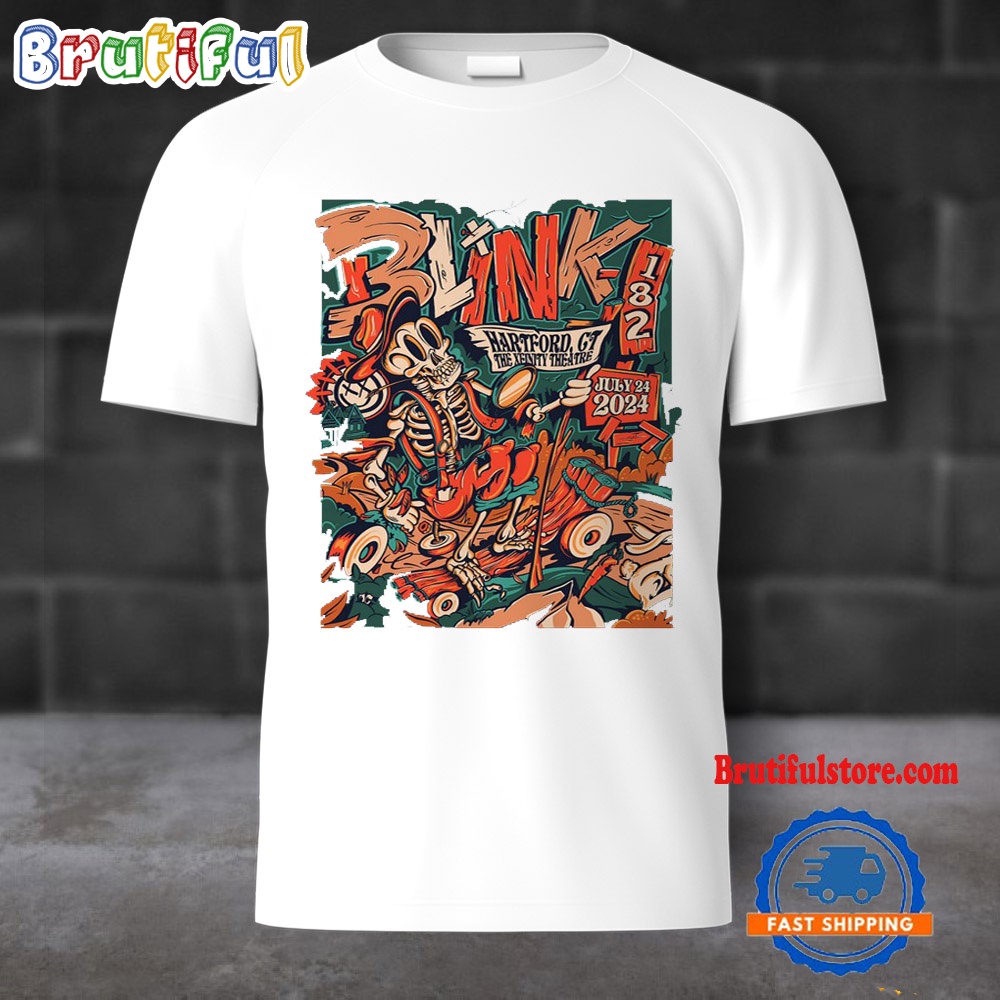 Blink 182 July 24 2024 XFINITY Theatre Hartford CT T Shirt