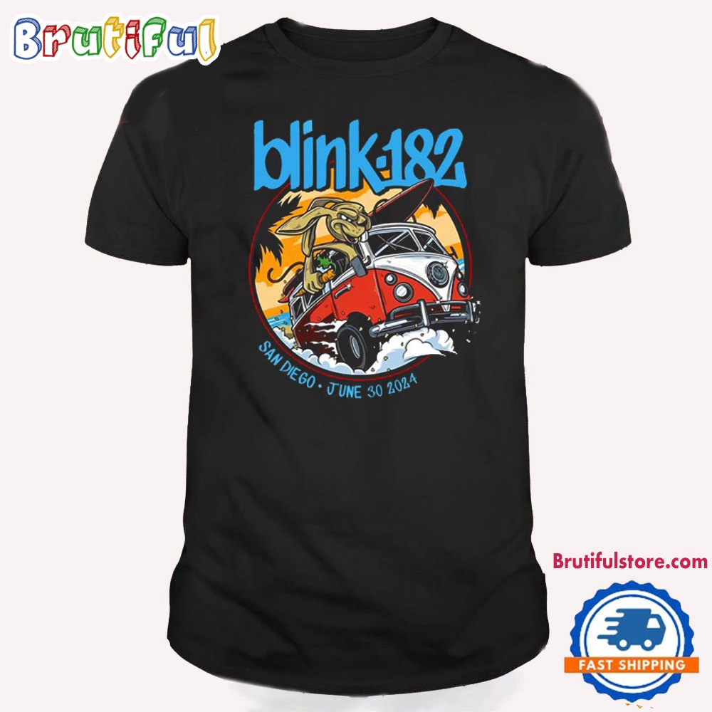 Blink 182 June 30 2024 San Diego Tour T Shirt