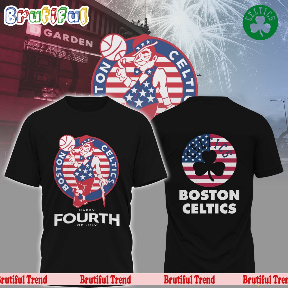 Boston Celtics 2024 NBA Happy Independence Day T Shirt 4th Of Juy T Shirt