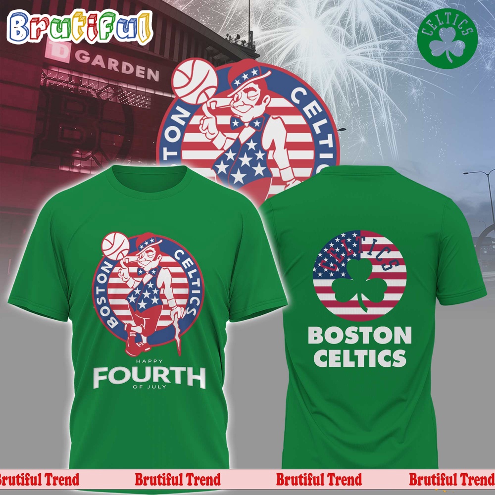 Boston Celtics 2024 NBA Happy Independence Day T Shirt Boston Celtics 4th Of July Shirt