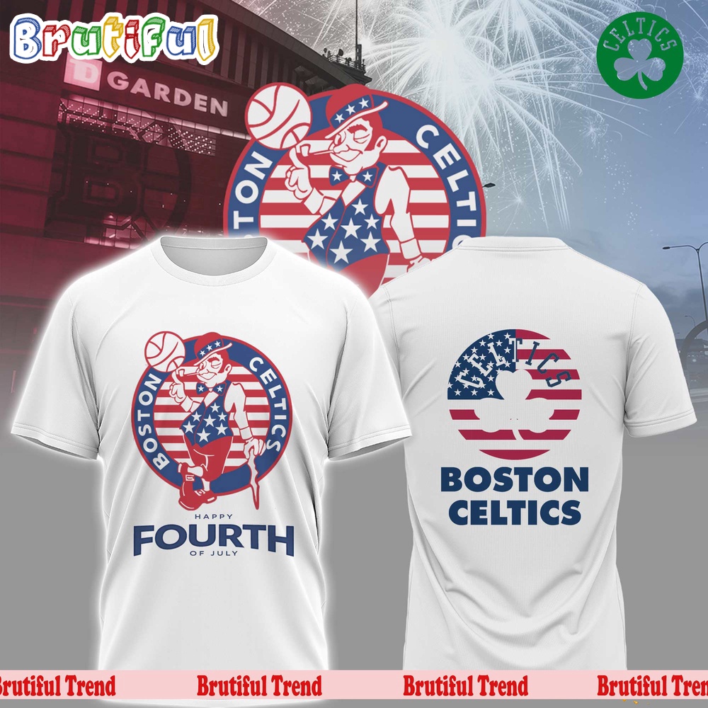Boston Celtics 2024 NBA Happy Independence Day T Shirt