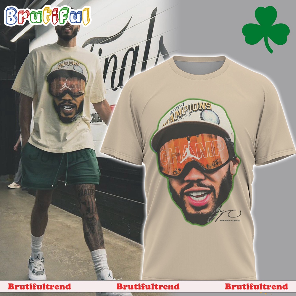 Boston Celtics 2024 NBA Tatum Big Face Signature T Shirt