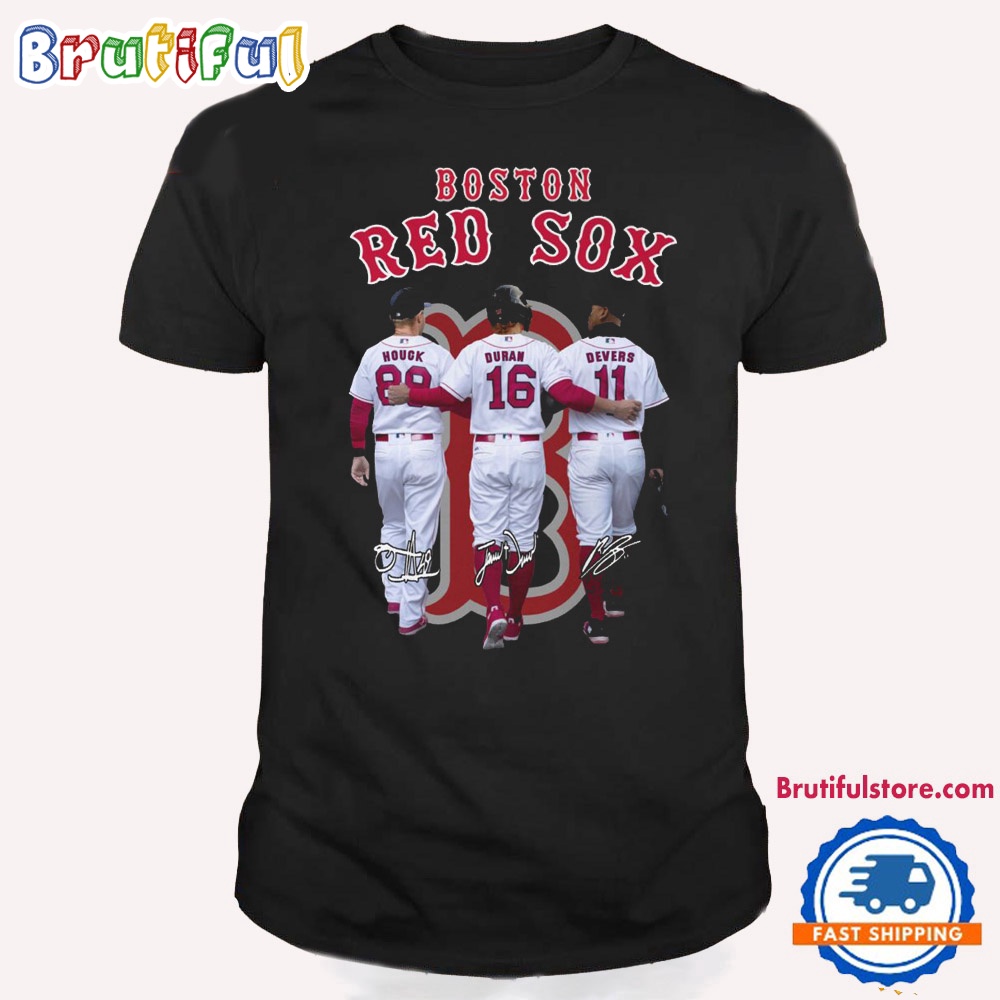 Boston Red Sox Baseball Team Player Graphics Signature T Shirt