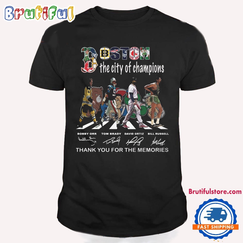 Boston Sport Team Graphics Signature The City Of Champions T Shirt