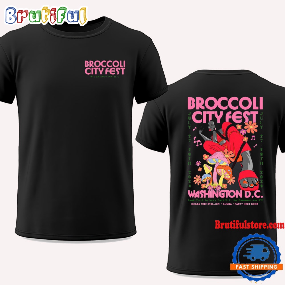 Broccoli City 24 Girl Black Lineup T Shirt