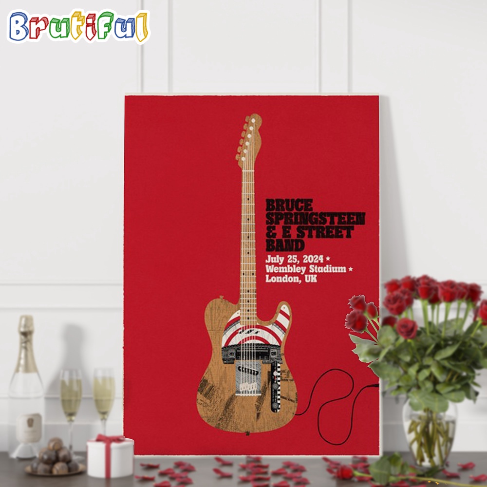 Bruce Springsteen and E Street Band Tour Live At Wembley Stadium London UK On July 25 2024 Poster Canvas Art