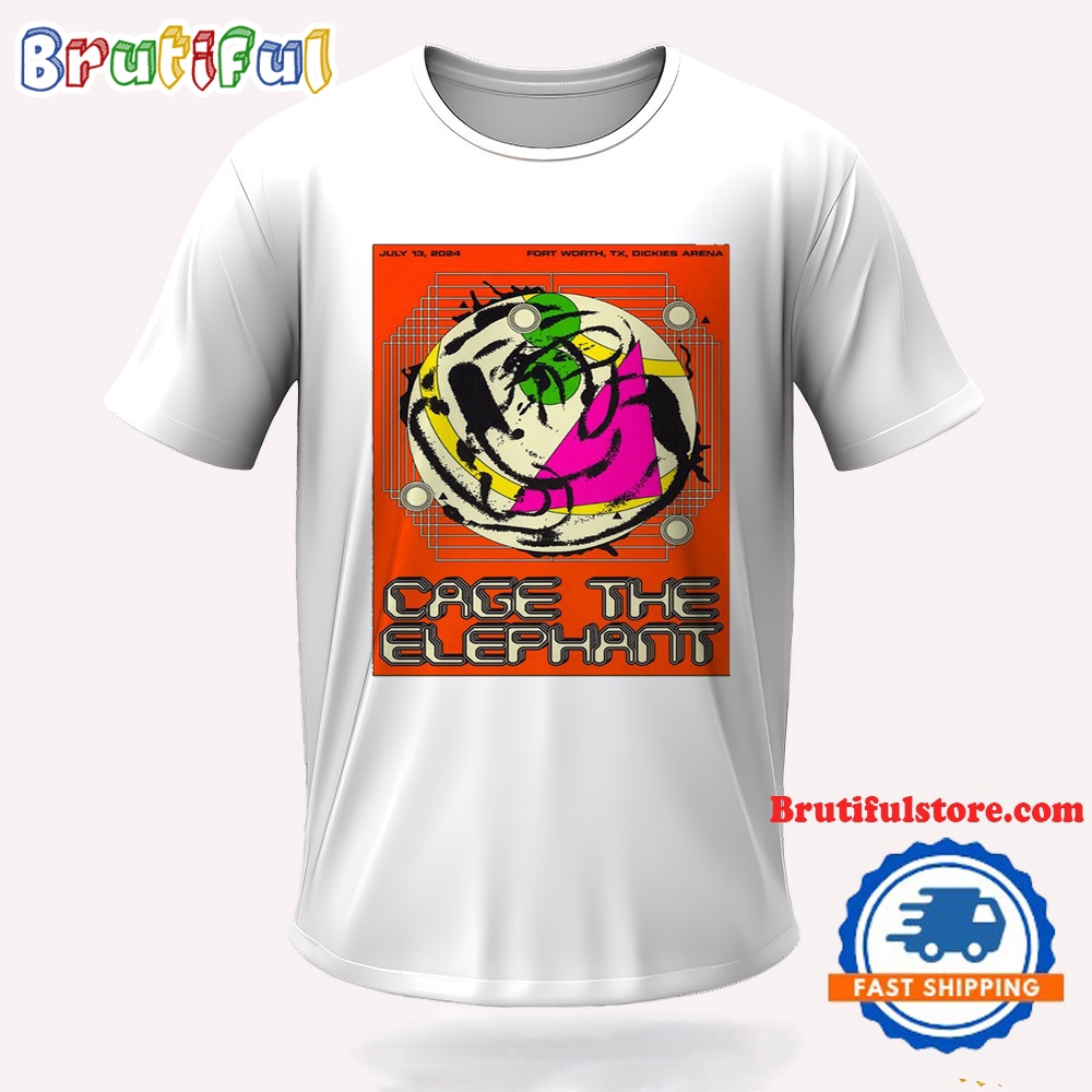 Cage The Elephant July 13 2024 Fort Worth TX Dickies Arena T Shirt