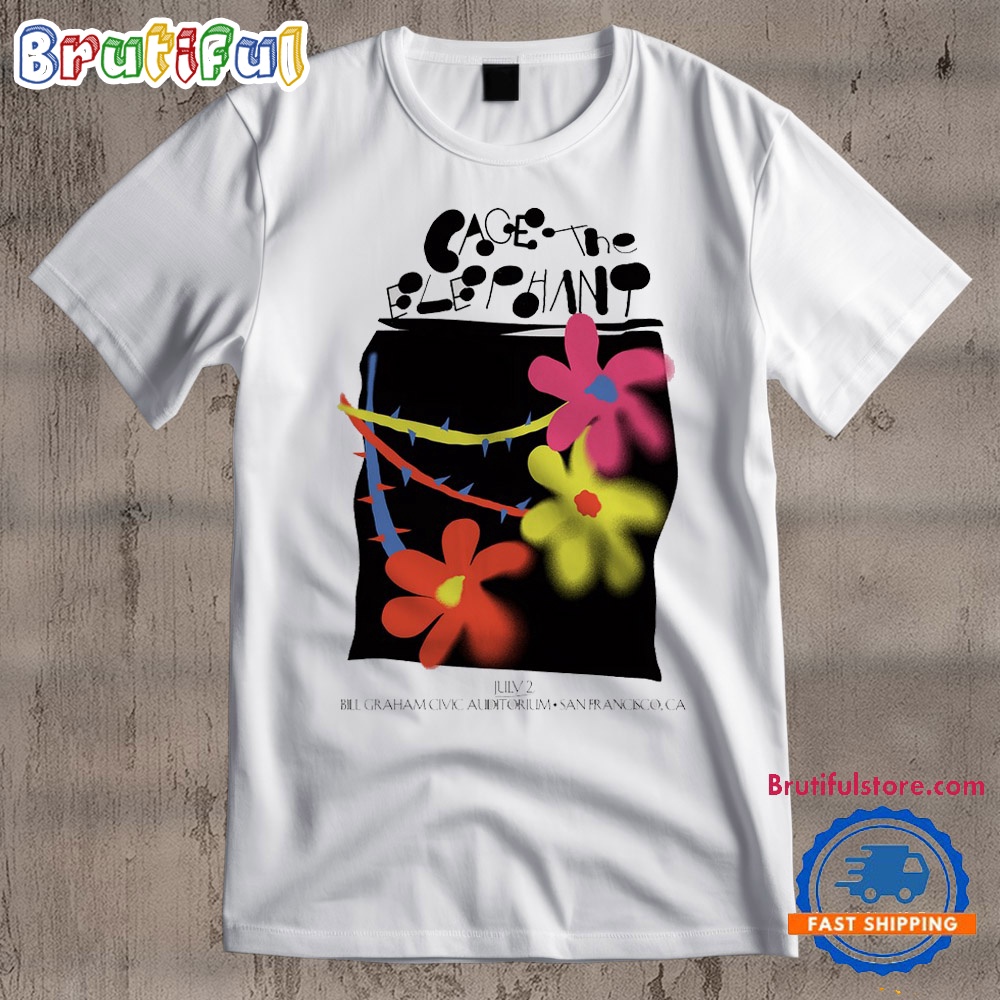 Cage The Elephant July 2 2024 Bill Graham Civic Auditorium San Francisco CA T Shirt