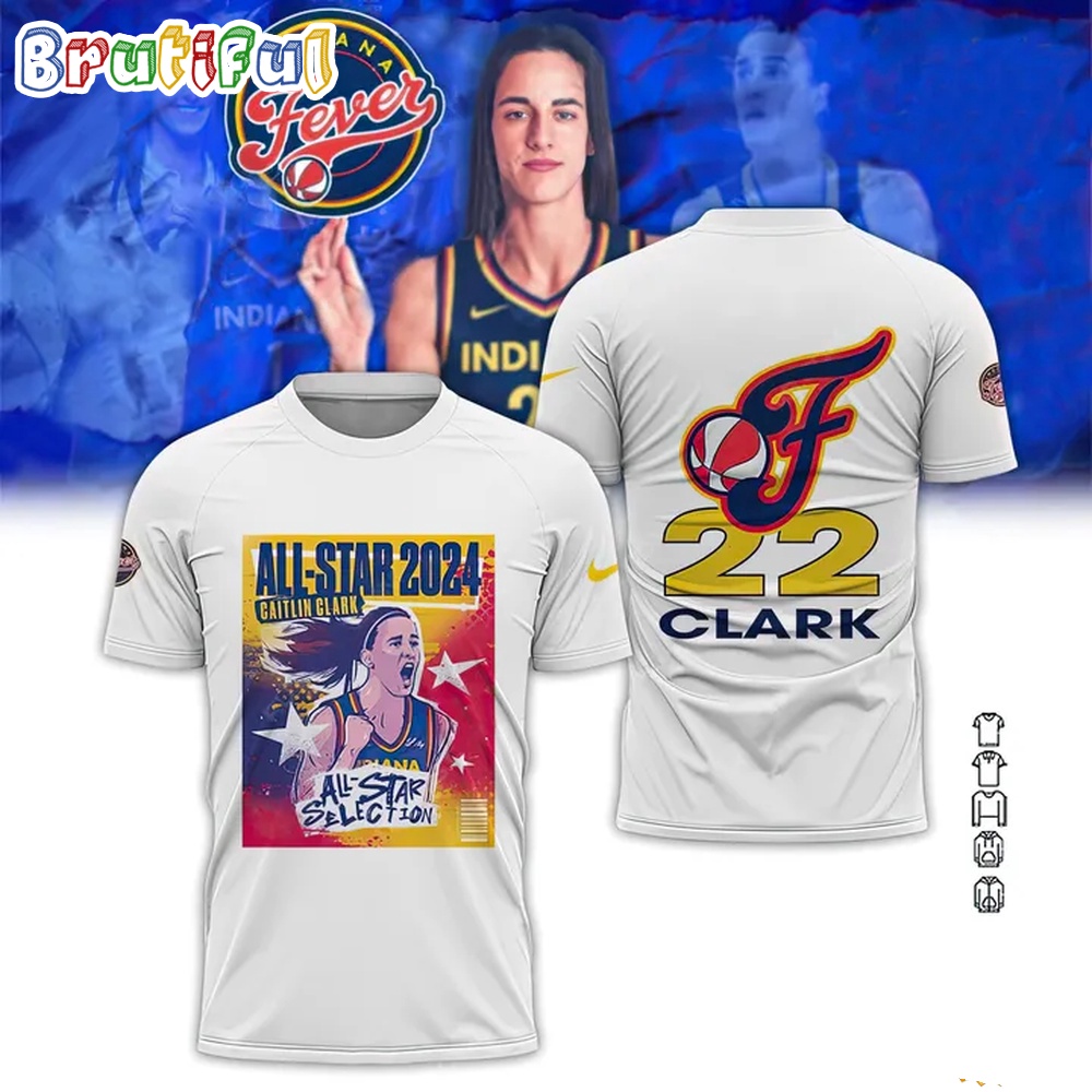 Caitlin Clark 22 All Star 2024 Selection T Shirt