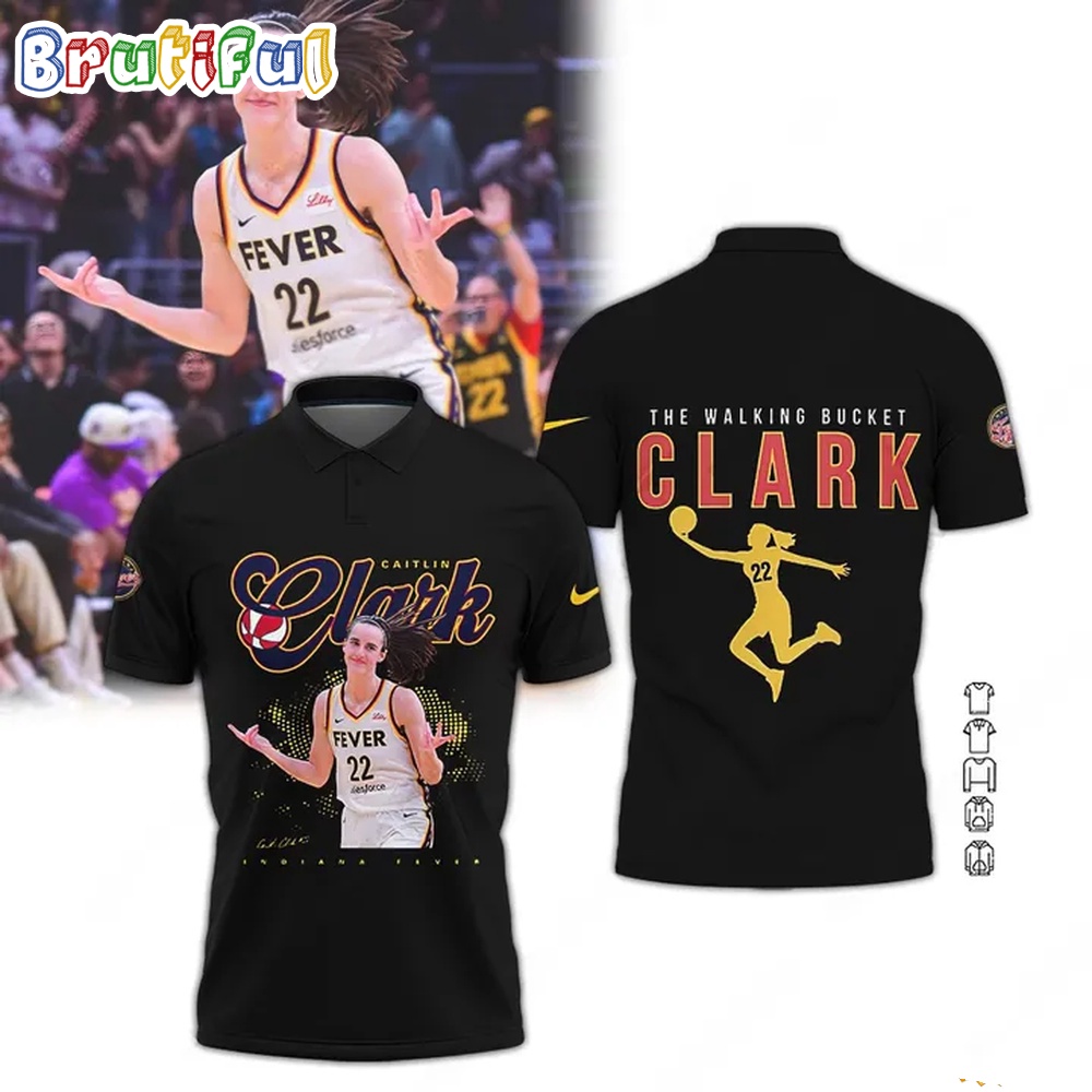 Caitlin Clark The Walking Bucket Clark 22 Basketball Polo Shirt