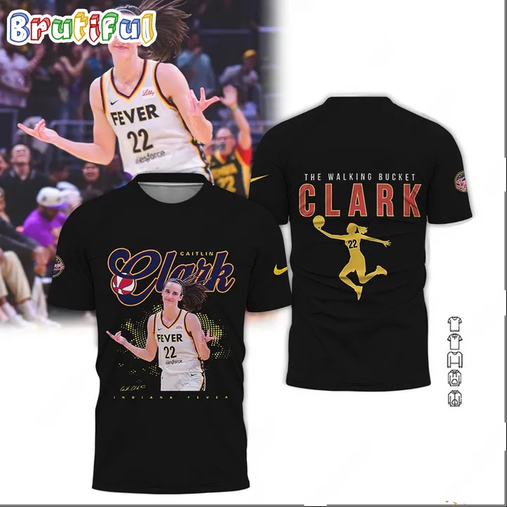 Caitlin Clark The Walking Bucket Clark 22 Basketball T Shirt