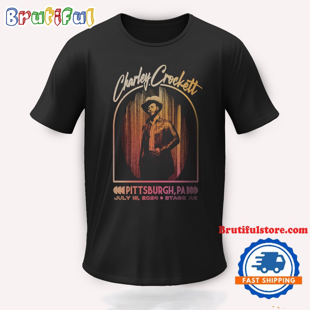 Charley Crockett July 15 2024 Pittsburgh at Stage AE Tour T Shirt
