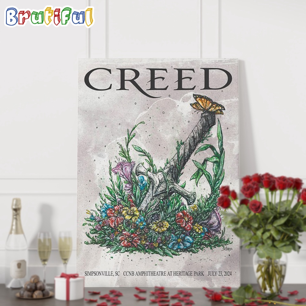 Creed July 23 2024 CCNB Amphitheatre at Heritage Park Wall Art Poster Canvas 1