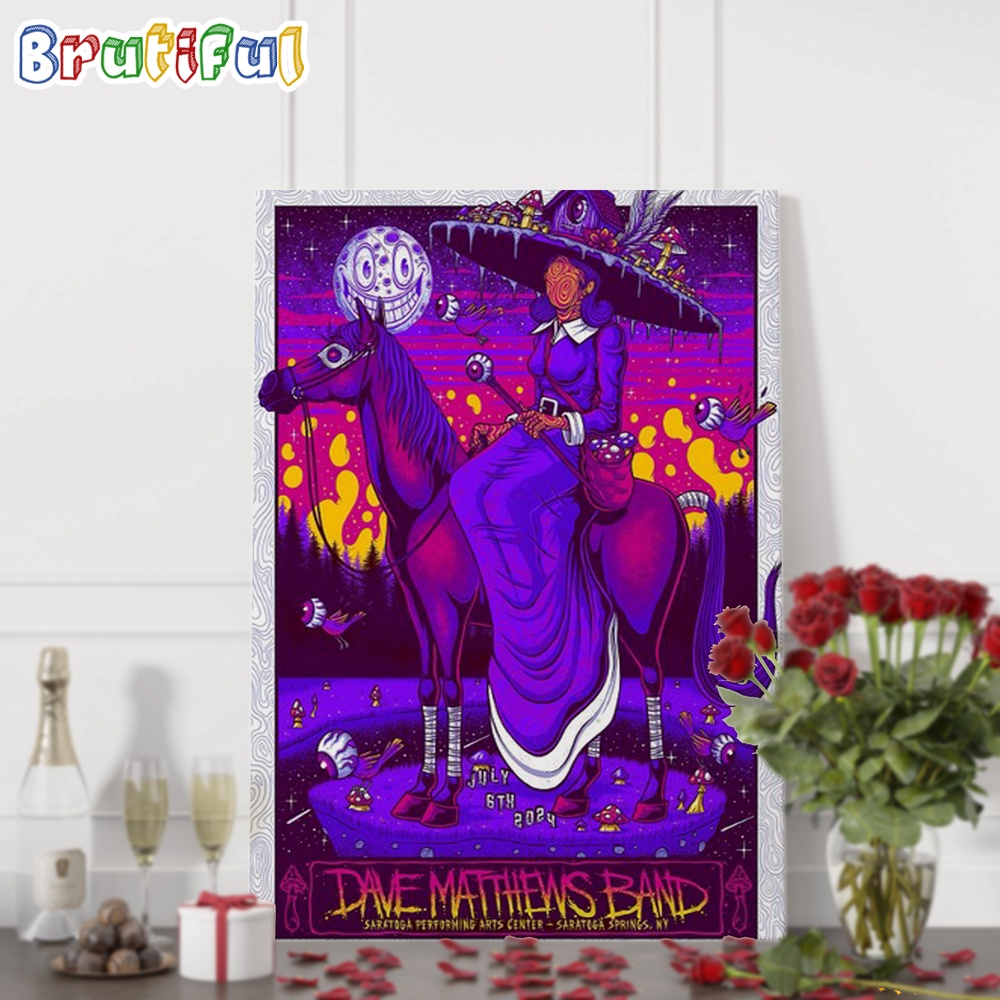 Dave Matthews Band Saratoga Performing Arts Center Saratoga Springs NY July 6 2024 Tour Wall Art Poster Canvas