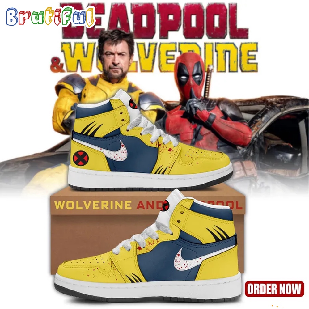 Deadpool And Wolverine Air Jordan 1 Hightop Shoes