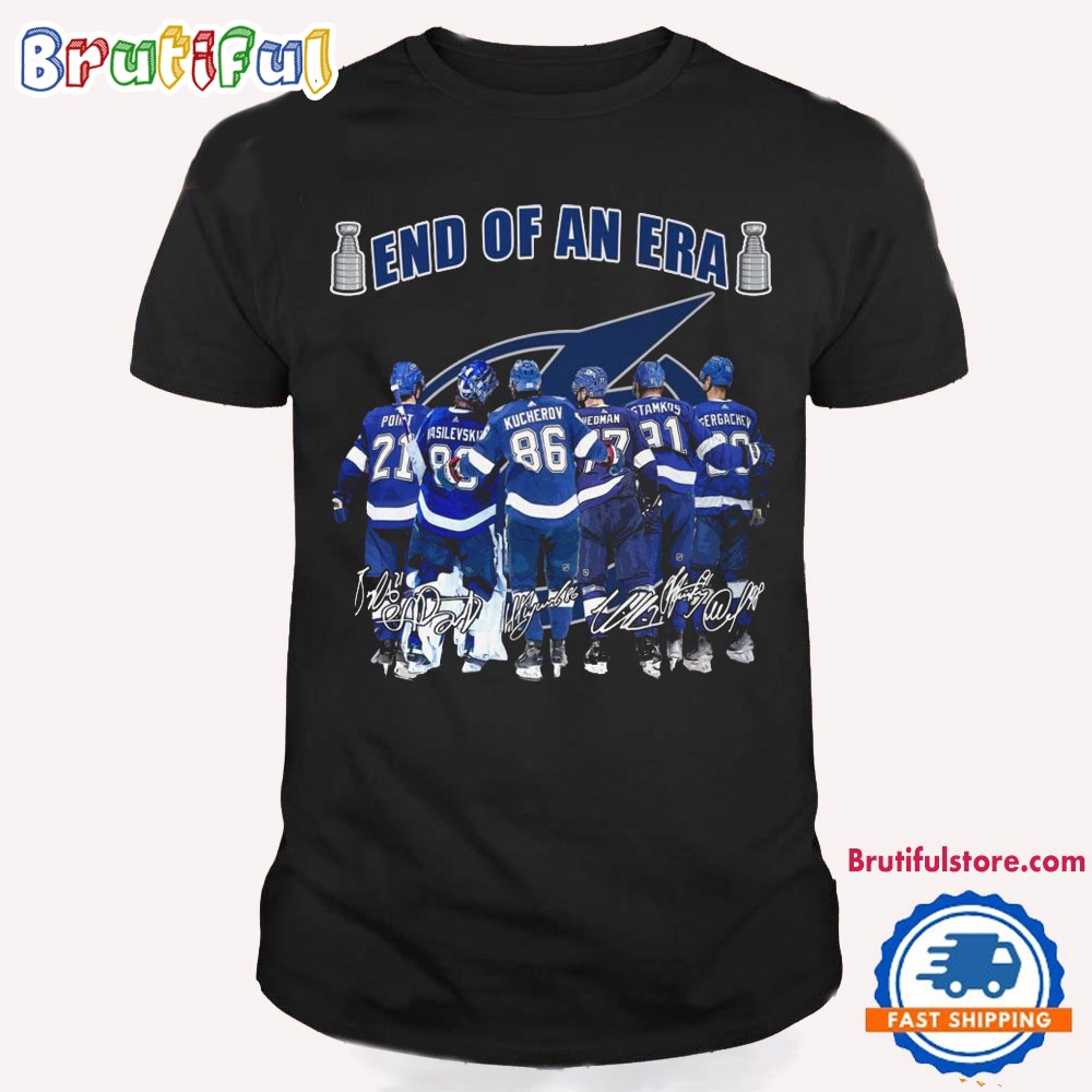 End Of An Era Tampa Bay Lightning Hockey Team Player Signature T Shirt